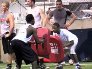 Two Redzone Participants square off in drill.