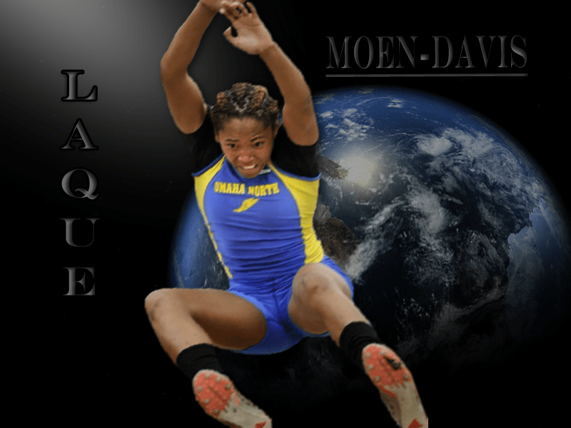 LaQue Moen-Davis Leaps out of World Poster