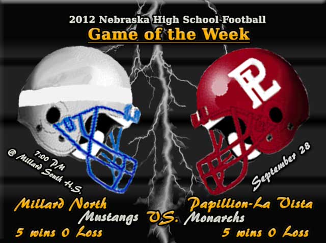 Millard North vs. Papillion-La Vista 2012 Football Game Poster