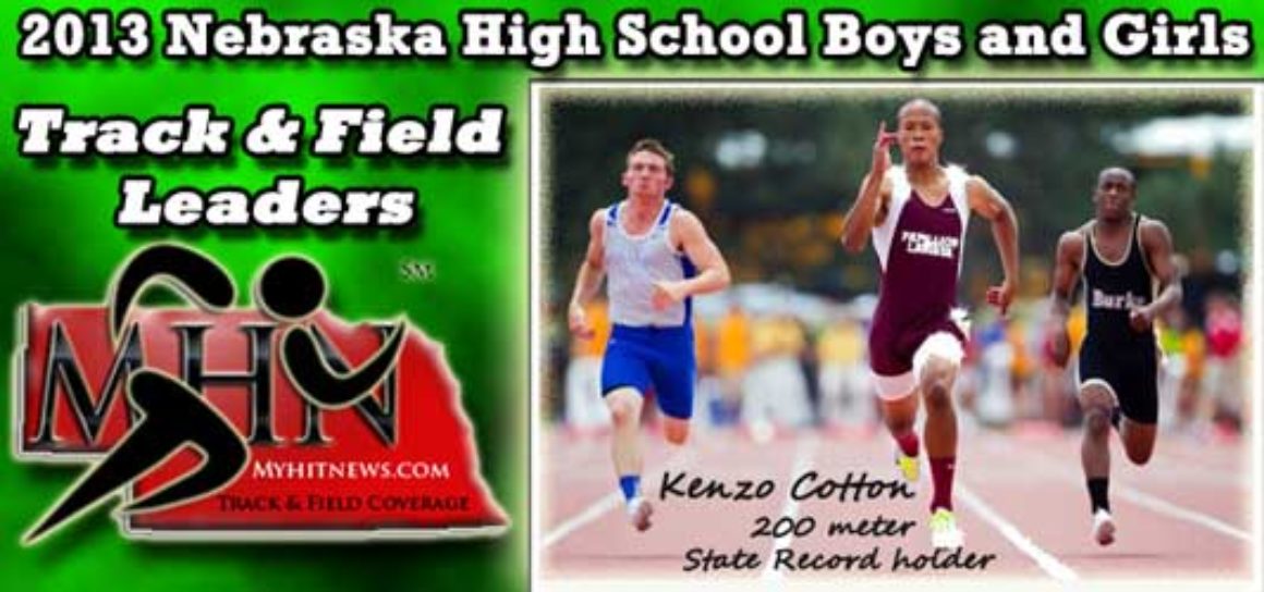 2013 Nebraska H.S. Track and Field Leaders